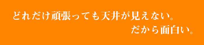 どれだけ頑張っても天井が見えない。だから面白い。